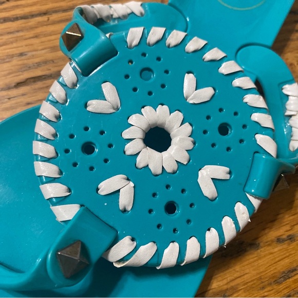 Jack Rogers Turquoise Georgica Jelly Thong Sandal Size 7 - Picture 3 of 6